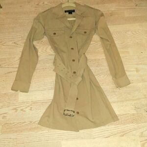 Ralph Lauren Collection Classics Khaki Army Field Jacket Style Dress with Belt